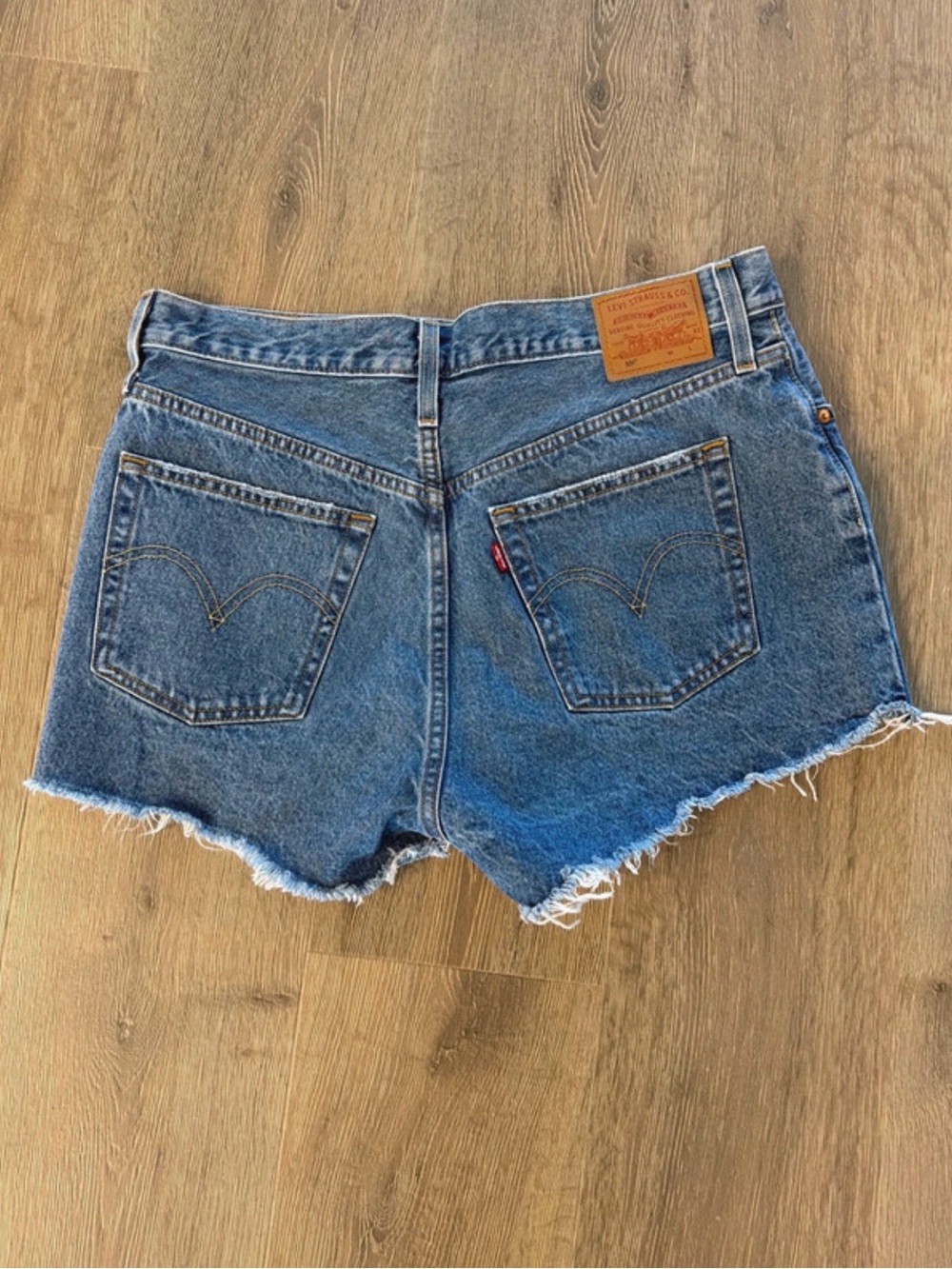 Levi's 501 Blue Denim Cutoff Shorts